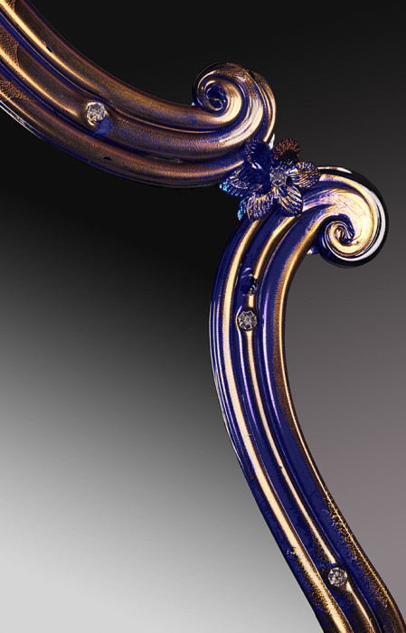 Storti co l'oro (Blue) Venetian Mirror